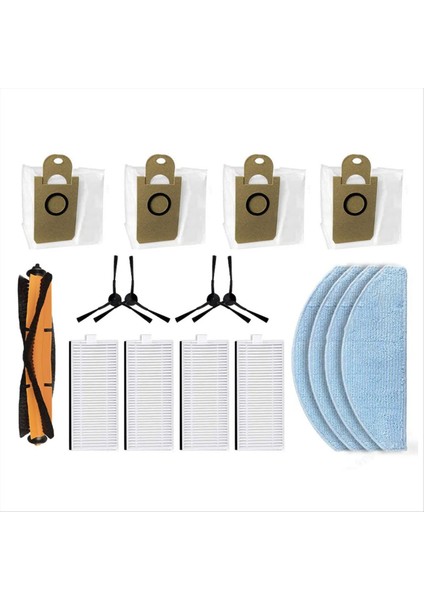 Minien MX90 Pro Yedek Parçalar Için Aksesuarlar Ana Yan Fırça Hepa Filtre Mop Kumaş Toz Çanta (Yurt Dışından)