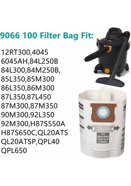 Mağaza Için Uygun 5-8 Galon Beyaz Tek Katlı Vakum Temizleyici Aksesuarlar Kağıt Torba Filtre Toz Çantası (Yurt Dışından) fırsatları