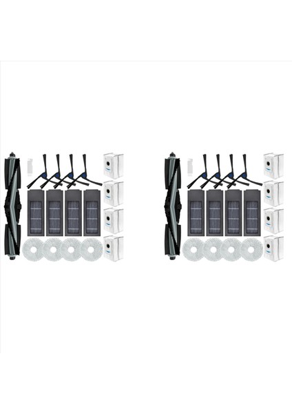 Ecovacs Için 2set Deebot X2 / X2 Omnı / X2 Pro / DEX86 Robot Ana Yan Fırçalar Hepa Filtre Mop Bez Toz Torbaları (Yurt Dışından)