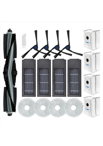 Ecovacs Için 2set Deebot X2 / X2 Omnı / X2 Pro / DEX86 Robot Ana Yan Fırçalar Hepa Filtre Mop Bez Toz Torbaları (Yurt Dışından) fiyatları