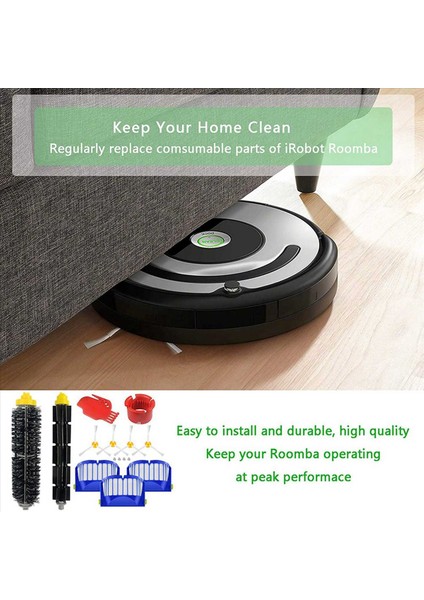 2x Yedek Fırçalar Irobot Roomba Için Aksesuarlar 600 Serisi 605 610 615 616 620 621 625 630 635 640 650 660 665 670 (Yurt Dışından) modelleri