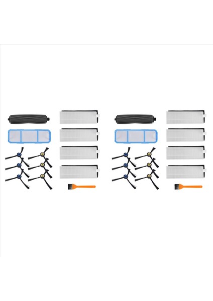 Silvercrest Için 2x Ssr1 Ssra1 Ilıfe A9 A9 A7 A7 Robot Vakum Süpürge Ana Fırça Yan Fırça Hepa Filtre Parçaları Değiştirme (Yurt Dışından)