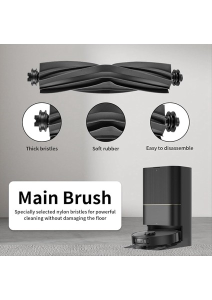 Dreame X30 Pro Ultra / X30 Pro Plus Plus Ana Kauçuk Fırça Paspas Pedleri Hepa Filtre Toz Torbaları Yan Fırça (Yurt Dışından) fırsatları