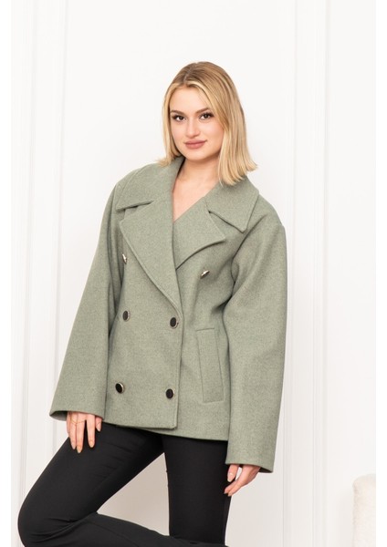 Oversize Trend Geniş Kısa Kaban Palto 2591
