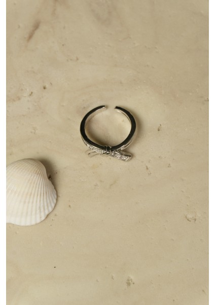 Zirkon Taşlı Çelik Yüzük