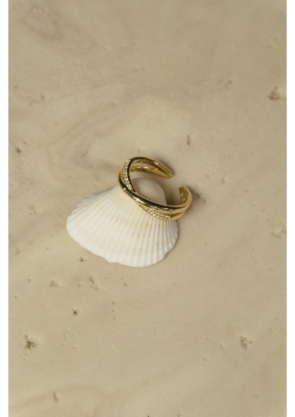 Zirkon Taşlı Çelik Yüzük