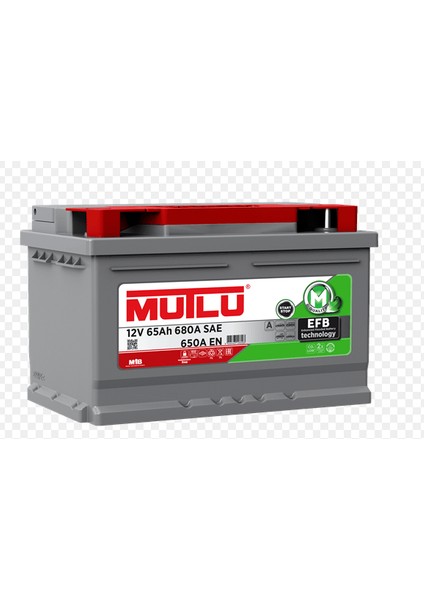 12V 65 Amper Alçak Tip Efb (Start-Stop) Akü.!! Yeni-Güncel Üretim.!!