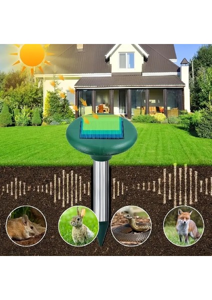 Ma 800 Güneş Enerjili Fare Köstebek Akrep Sincap Yılan Kovucu 800 M²