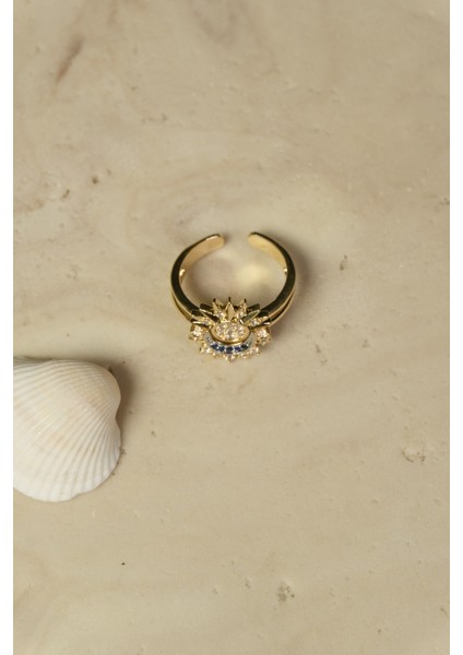 Zirkon Taşlı Çelik Yüzük