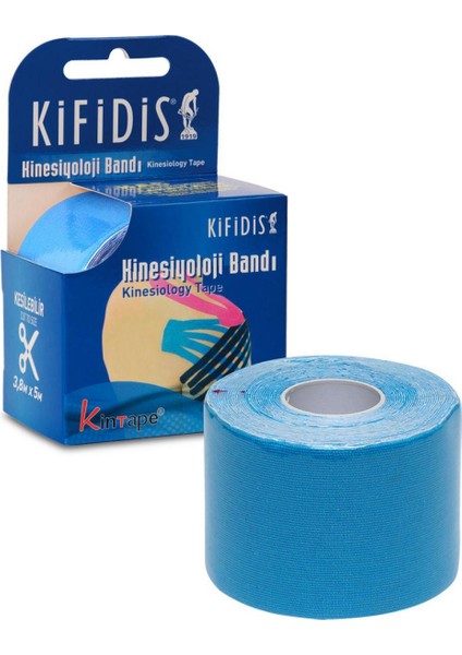 Kinesiyoloji Bandı Kesileilir 3,8 cm x 5 M Mavi / Blue