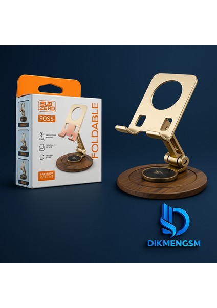📱 Subzero FD55 Metal Masa Telefon Tutacağı | 360° Döner, Ayarlanabilir, Kaymaz Tabanlı Stand