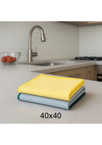 2 Adet Yeni Nesil Mikrofiber 40X40CM Cam Temizlik Bezi fiyatları