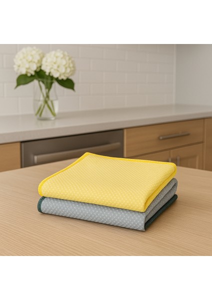 2 Adet Yeni Nesil Mikrofiber 40X40CM Cam Temizlik Bezi modelleri