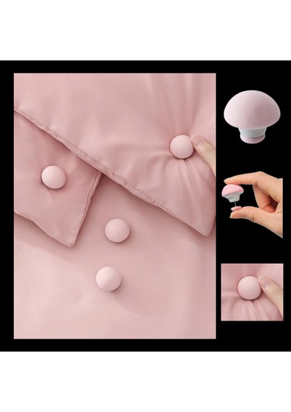 Mantar Model Yorgan Çarşaf Tutucu – 4'lü Set Kayma Önleyici Klips | Yorgan Kılıfı ve Nevresim Sabitleyici Pratik Klips Seti