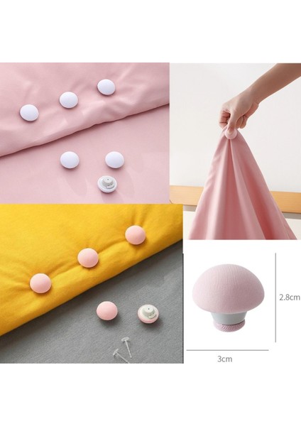 Mantar Model Yorgan Çarşaf Tutucu – 4'lü Set Kayma Önleyici Klips | Yorgan Kılıfı ve Nevresim Sabitleyici Pratik Klips Seti fiyatları
