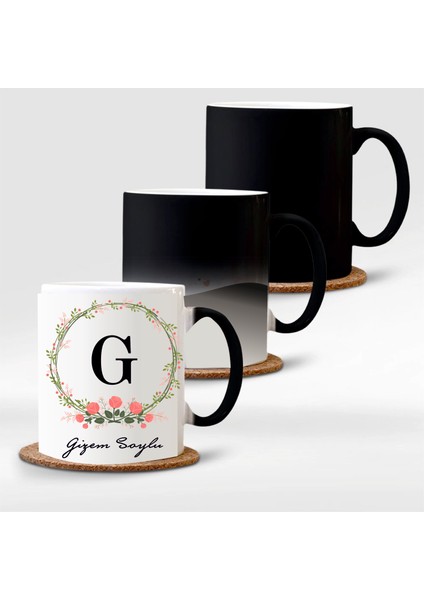 Isme Özel Baskılı Kupa Isim Baş Harfi modelleri