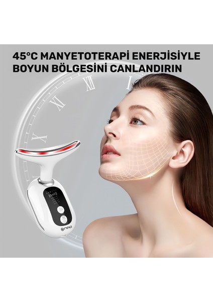 NPB02 Yüz Boyun Gıdık Sarkma Kırışıklık Giderici Sıkılaştırıcı Ems LED Masajlı Güzellik Cihazı fırsatları