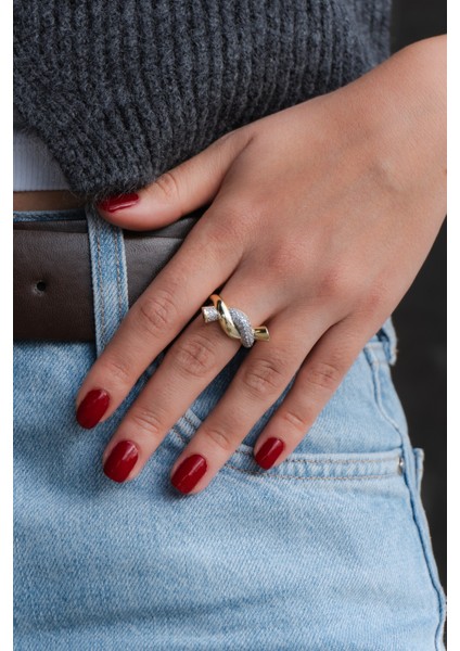 Zirkon Taşlı Çelik Yüzük