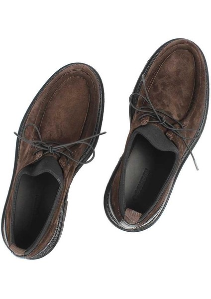 Erkek Kahverengi Bağcıklı Süet Deri Günlük Ayakkabı