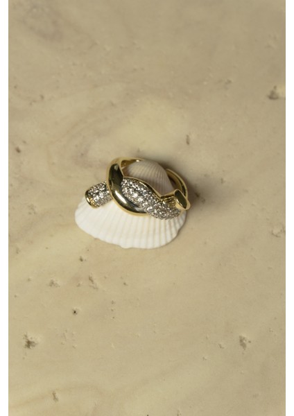 Zirkon Taşlı Çelik Yüzük