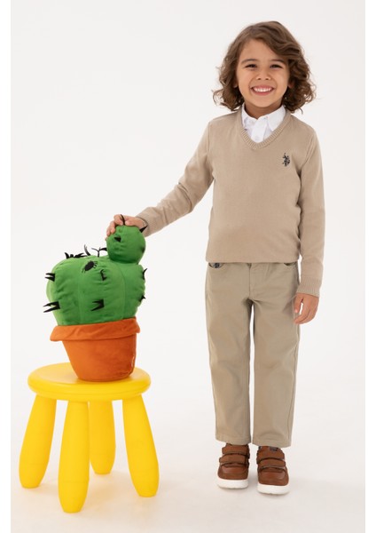 Erkek Çocuk Açık Haki Kazak /triko 50315611-VR183 fiyatları