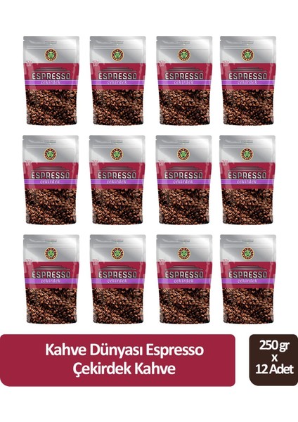 Espresso Çekirdek Kahve 250 gr x 12 Adet
