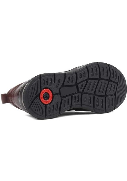 Erkek Kahverengi Bağcıklı Kalın Tabanlı Deri Sneaker indirimleri