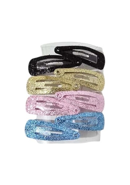 Simli Kız Bebek Çıtçıtlı Toka Set 8 Adet