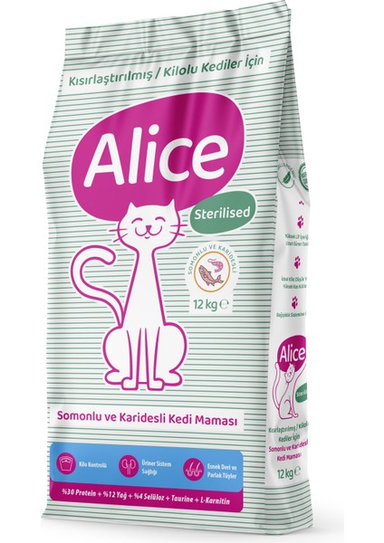 Light & Sterilised Super Premium Kısırlaştırılmış Kedi Maması Somonlu Karidesli 2X12 kg modelleri