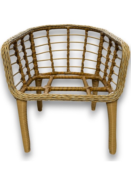 Kartepe 2 1 1 Rattan Bahçe Balkon Takımı,bambu Rattan/bej Kumaş modelleri