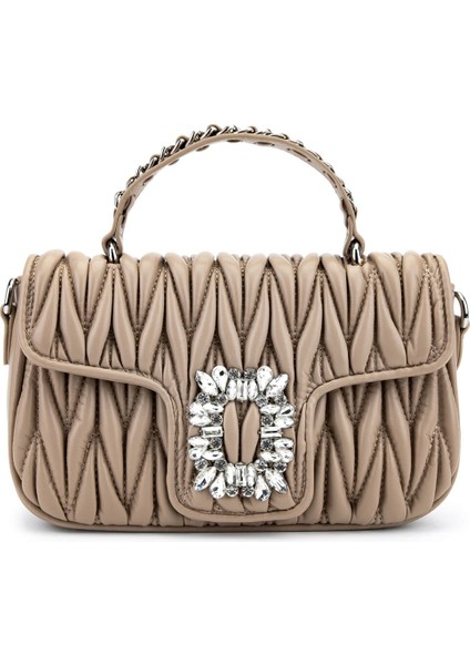 Kadın Suni Deri Taupe Omuz Çanta 921 27126 Bn Cnt SK25-26 Taupe