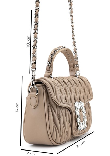 Kadın Suni Deri Taupe Omuz Çanta 921 27126 Bn Cnt SK25-26 Taupe fiyatları