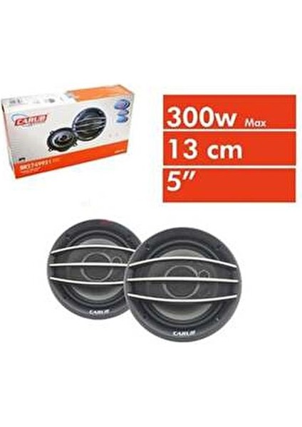 HKO Kapaksız Oto Hoparlör 300W 13 cm 5 İnç 2 Li Takım Yuvarlak Tasarım modelleri