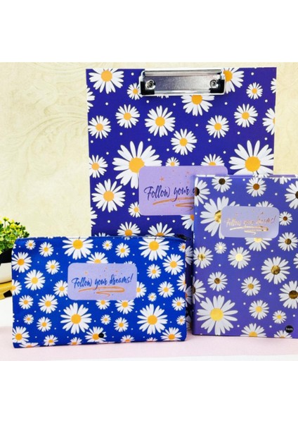 Paketli Mor Papatya Sekreterlik Defter Kalemlik Hediye Seti modelleri