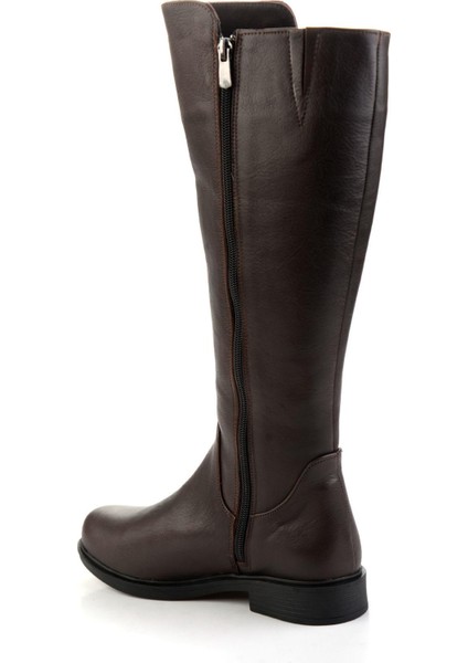 Kahve Hakiki Deri Kadın Çizme K03586002103 modelleri