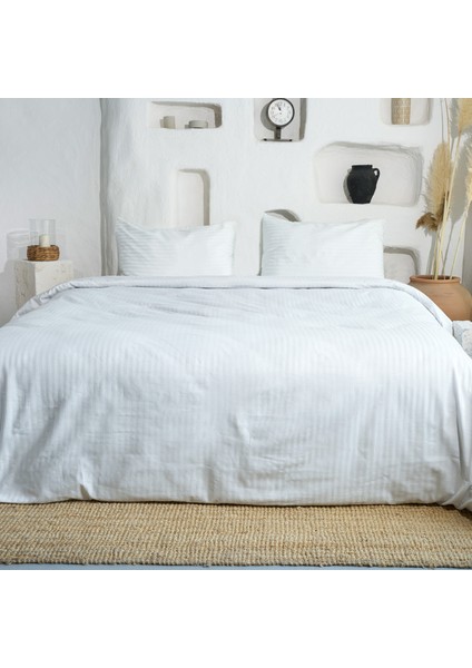 Çift Kişilik Saten Çizgili Nevresim Takımı modelleri