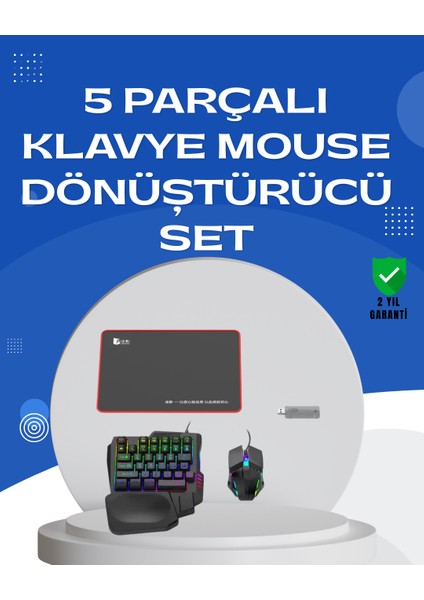 Techmrt Profesyonel Mobil Oyun Seti | Yüksek Dpi Mouse + Ergonomik Klavye