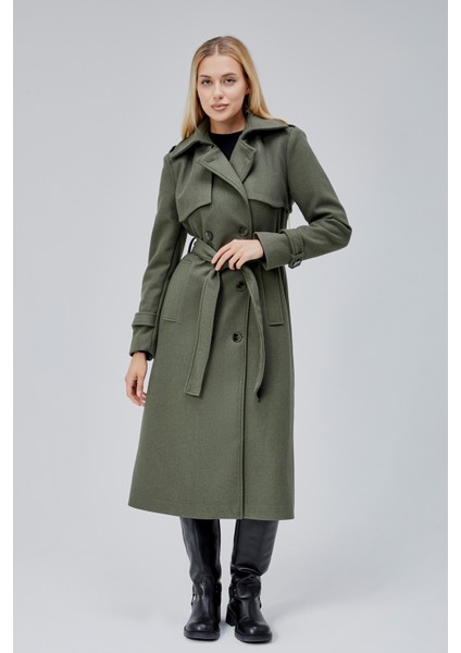 Haki Regular Rüzgarlık Detaylı Kaşe Kaban fiyatları