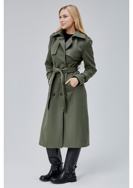 Haki Regular Rüzgarlık Detaylı Kaşe Kaban fırsatları