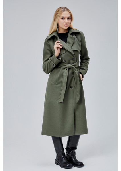 Haki Regular Rüzgarlık Detaylı Kaşe Kaban indirimleri