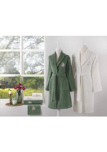 Rozen Aile Seti Krem-Yeşil fiyatları