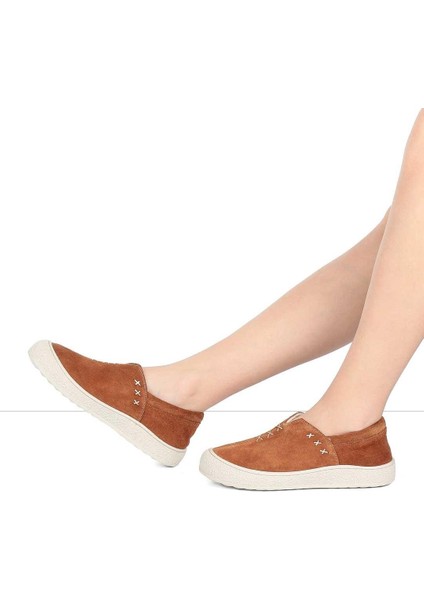 Kadın Taba Kalın Tabanlı Süet Deri Ayakkabı fiyatları