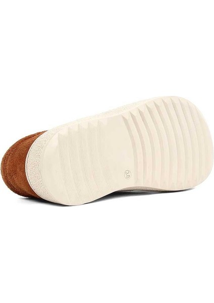 Kadın Taba Kalın Tabanlı Süet Deri Ayakkabı