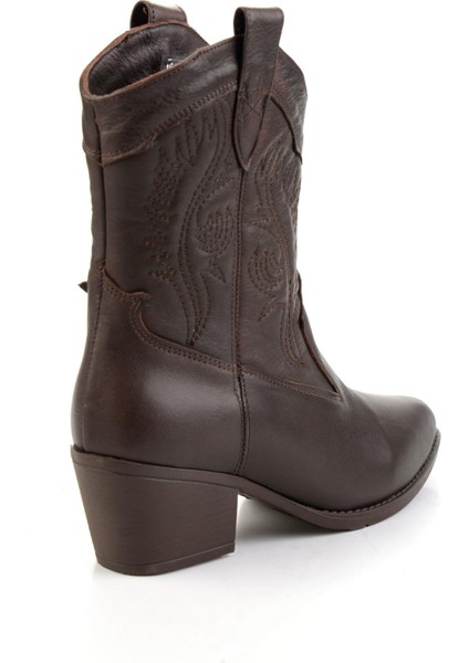 Kahve Hakiki Deri Kadın Bot & Bootie K02586888803 modelleri