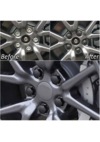 Bijon Kapağı 17MM Siyah Renk Plastik Malzeme 20 Adet Kolay Montaj modelleri