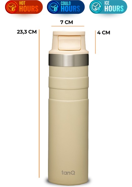 Ömür Boyu Garantili Active Plus Paslanmaz Çelik Termos Vanilla 0.60 Lt- (20 Oz) fiyatları