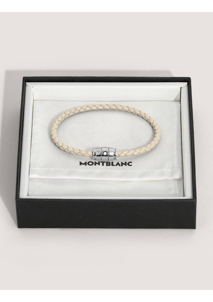 Meisterstück Collection Bulutlu Bej Deri - Steel Bileklik 13431463 fırsatları