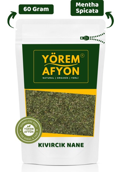 Yörem Afyon Kadınların Sağlık, Denge ve Güzellik Üçgeninin Sırrı Hakiki Kıvırcık Nane (Mentha Spicata) | 60GR.