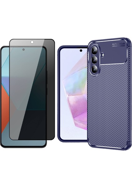 Samsung Galaxy A56 Kılıf Zore Negro Silikon Kapak + Hayalet Ekran Koruyucu