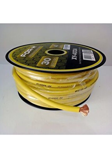 Amfi Tesisat Güç Kablosu 4GA 1100W 3 Kanal 5 Metre Yüksek Performanslı Sarı Kablo modelleri
